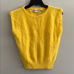 Laura Scott Vibrant Yellow Sleeveless Sweater